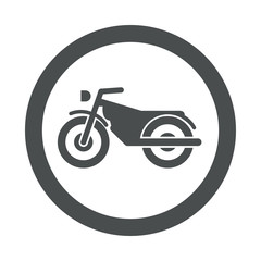 Icono redondo moto gris