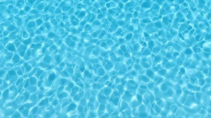 Fotobehang Blue swimming pool rippled water detail © Aomarch