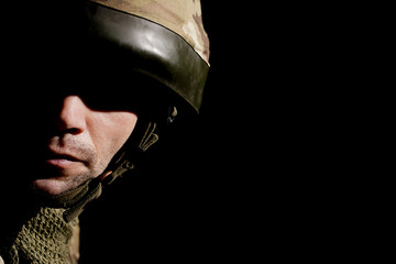 British Soldier In Shadow