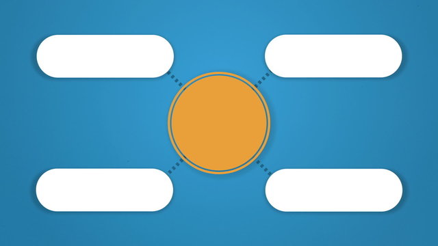 Circle tree diagram for presentation.typo topic box. 4