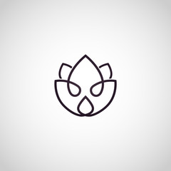 lotus flower logo vector