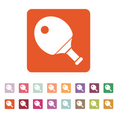 The tennis icon. Ping pong symbol. Flat