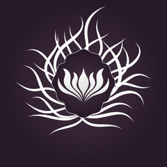 lotus flower logo vector