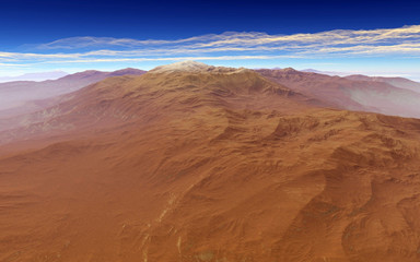 Fototapeta premium Alien landscape, fantastic planet