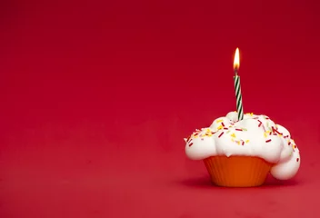 Fotobehang Birthday cupcake © Antonio Sanchez