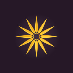 Sun symbol. Abstract vector illustration