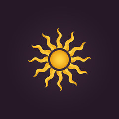 Fototapeta premium Sun symbol. Abstract vector illustration