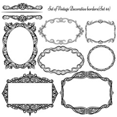 Set of Vintage decorative elements and frames