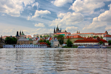 Naklejka premium Historic Prague Riverside