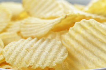 rippled organic potato chips with salt