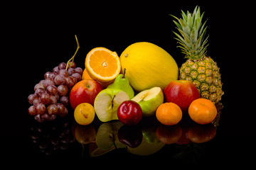 Fototapeta na wymiar Lot of fruits
