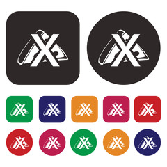 Fitness icon / food caution icon