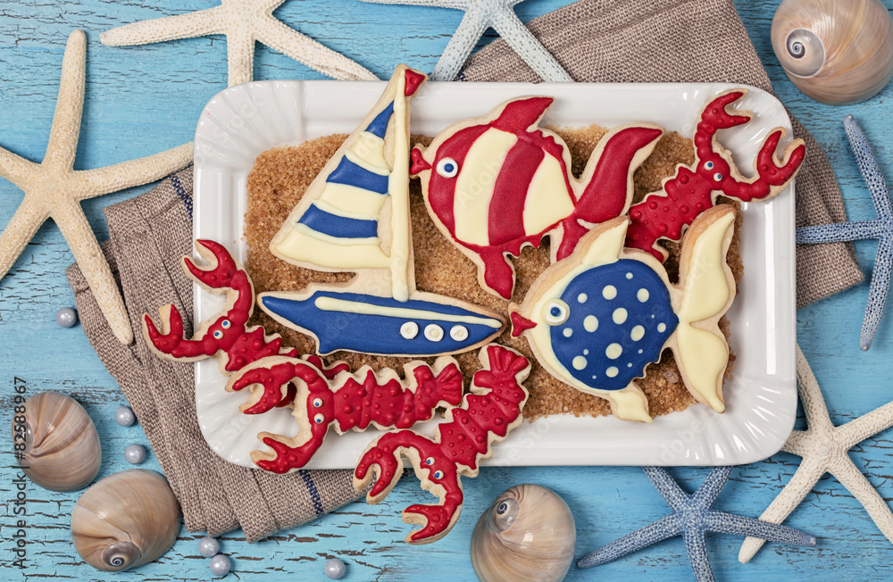 Wall mural Marine cookies