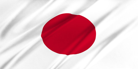 Naklejka premium Flag of Japan