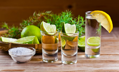 tequila and gin