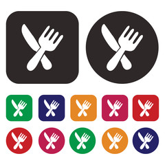 Fototapeta premium utensils icon / Knife and Fork icon