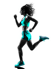 woman runner running jogger jogging silhouette