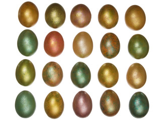 bright colorful shiny Easter eggs