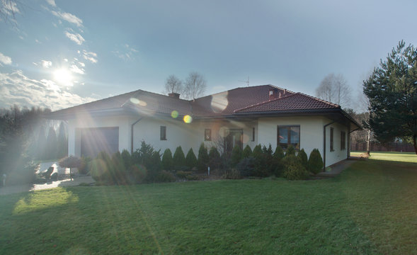 Sunset in the suburbs