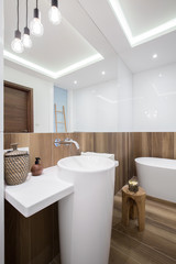 Wooden elegant bathroom