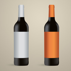 wine bottles, packaging.