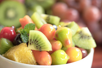 Close-up fruits salad