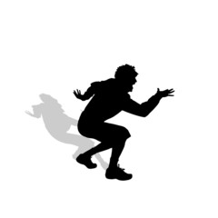 Vector silhouette of a man.