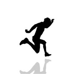 Vector silhouette of a man.
