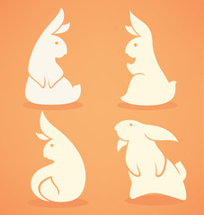funny banny, vector rabbit collection
