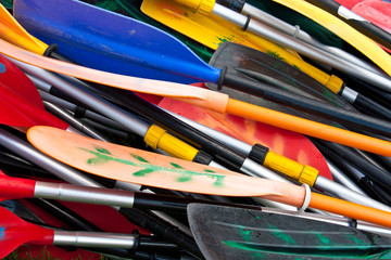 Colorful oars