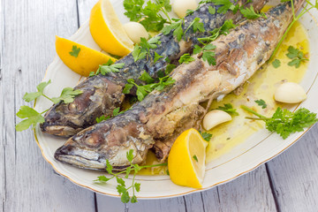 Mackerel baked