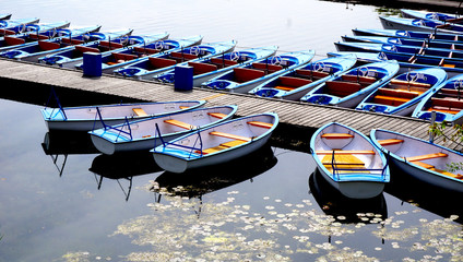 Boats and Pier in Danube  River