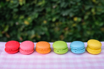 colorful mini macarons