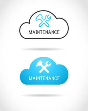 Cloud computing design with maintenance sign