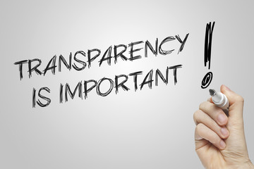 Hand writing transparency