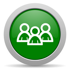 forum green glossy web icon