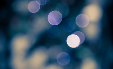 Defocused blur bokeh of decoration light