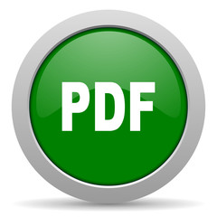 pdf green glossy web icon