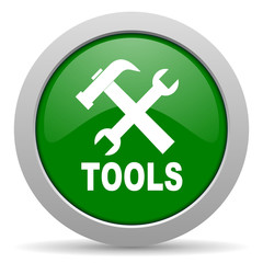 Obraz premium tools green glossy web icon