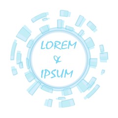 Abstract background globe with geometric elements