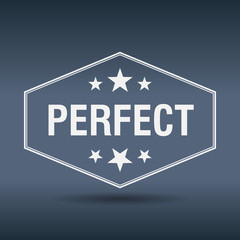 perfect hexagonal white vintage retro style label