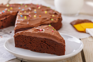chocolate cake with coffee butter cream