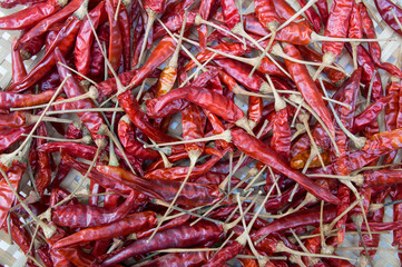 Fototapeta premium dry hot chili pepper hot spicy heat concept