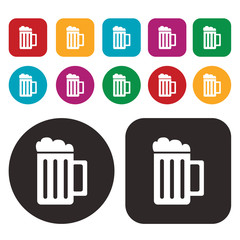 Glass of beer icon
