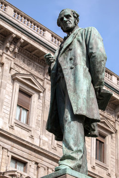Statue of Alessandro Manzoni in Milan, Italy