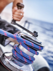 Holder of rope on sailboat © Anna Om