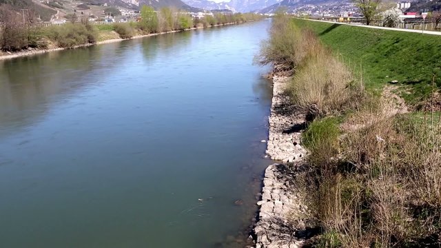 Adige river near Trento - Italy
