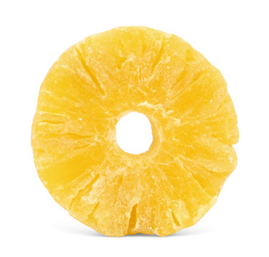 A whole ring of dried candied pineapple.