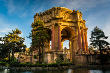 Evening light on the Palace of Fine Arts Theatre, in San Francis