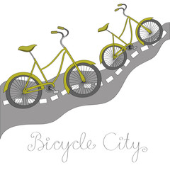 Bicycle city vector illustration